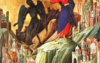 DUCCIO DI BONINSEGNA, Tentazioni di Gesù - XIV sec. - tempera su tavola